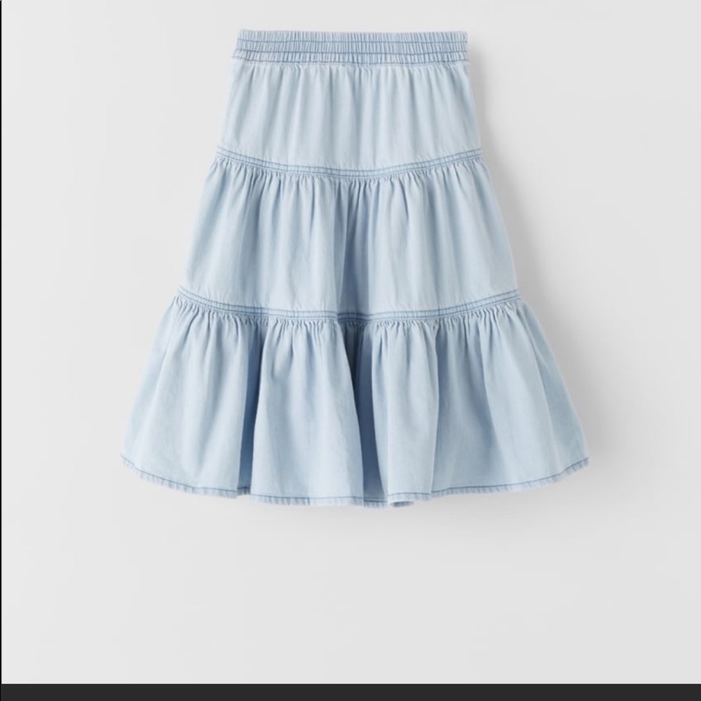 Zara girls denim skirt